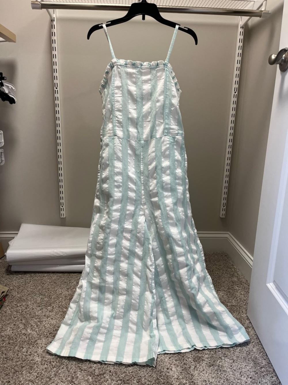 Absolutely Gorgeous Nordstrom Mint and White Striped Girls' Romper—rare find!